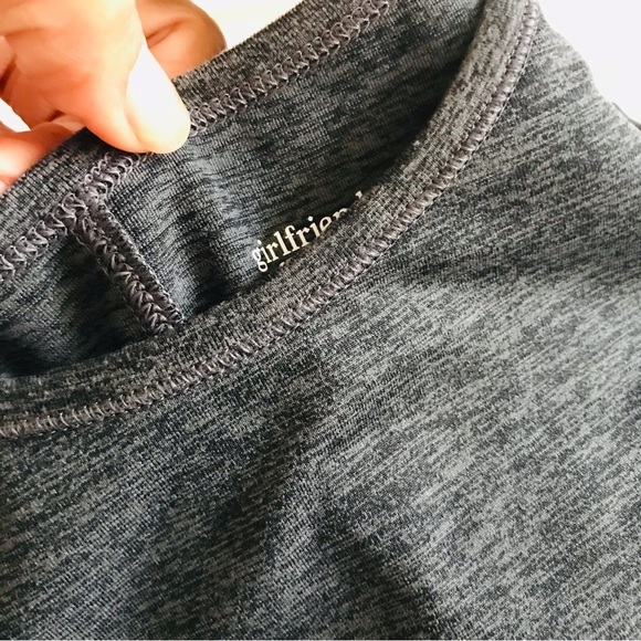 🐆NWOT Girlfriend Collective Heathered Gray/Blk Long Sleeve Top - Picture 6 of 8